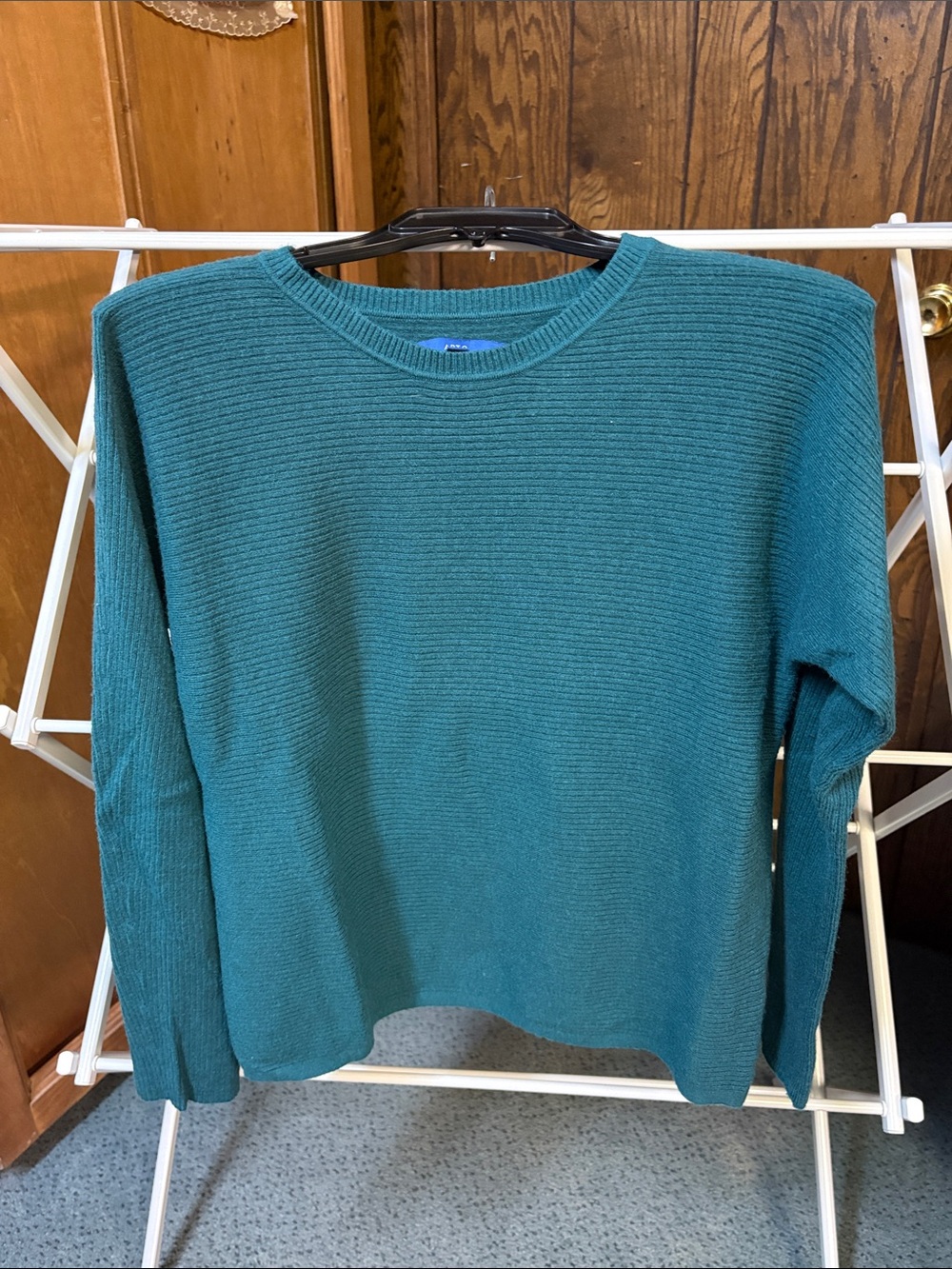 Apt. 9 Teal Ribbed Crewneck Sweater